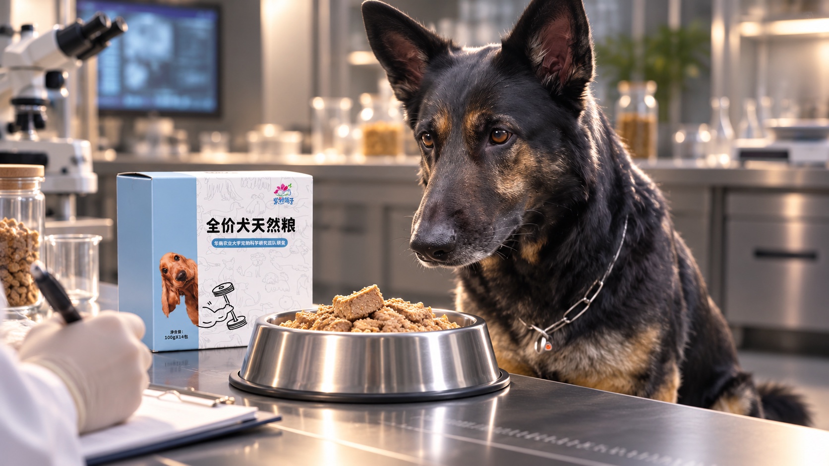 Pet fresh food nutrition and feeding observation
